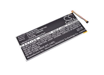 3.7V, 3300mAh, Li-Polymer Battery fits Acer, A1402, Iconia One 7 B1-730, 12.21Wh