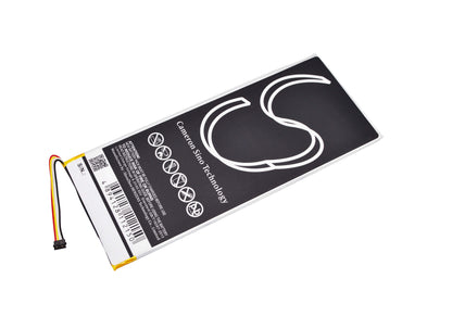 3.7V, 3300mAh, Li-Polymer Battery fits Acer, A1402, Iconia One 7 B1-730, 12.21Wh