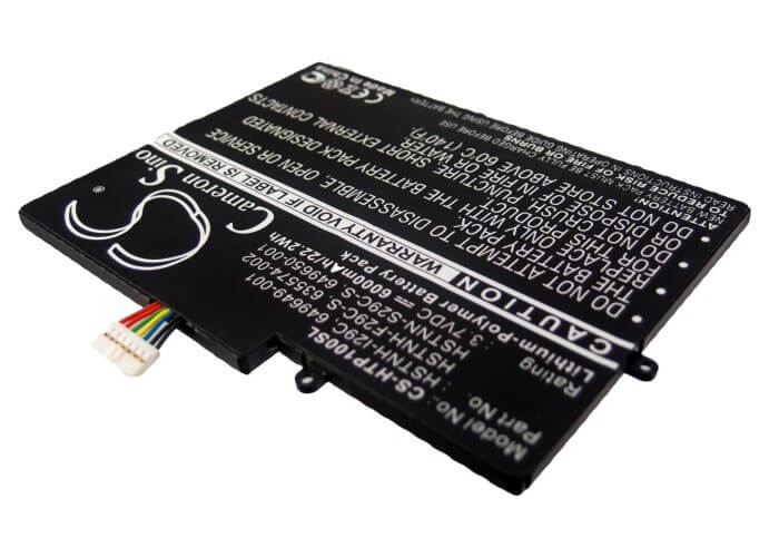 3.7V, 6000mAH, Li-Polymer Battery fits Hp, Touchpad 10, 22.2Wh