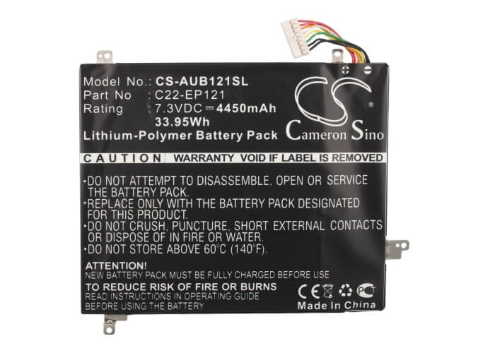 7.3V, 4450mAh, Li-Polymer Battery fits Asus, Eee Pad B121, Eee Pad Slate, 32.485Wh
