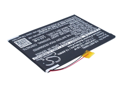3.7V, 3750mAh, Li-Polymer Battery fits Nuvision, Nuvision 10.1", Tm1088c, 13.875Wh