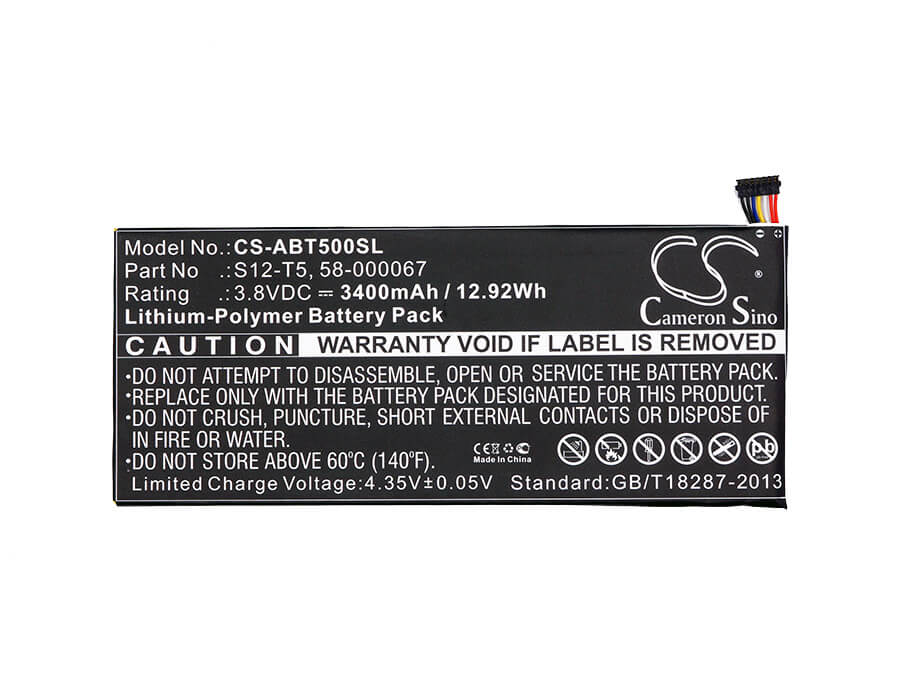 3.8V, 3400mAh, Li-Polymer Battery fits Amazon, 58-000067, 58-000067(1icp4/59/139), 12.92Wh