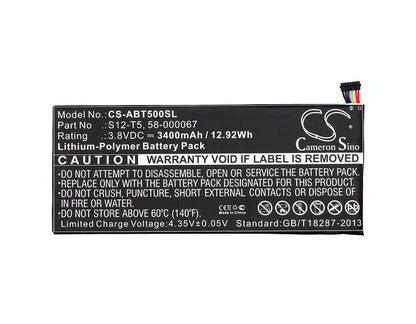 3.8V, 3400mAh, Li-Polymer Battery fits Amazon, 58-000067, 58-000067(1icp4/59/139), 12.92Wh