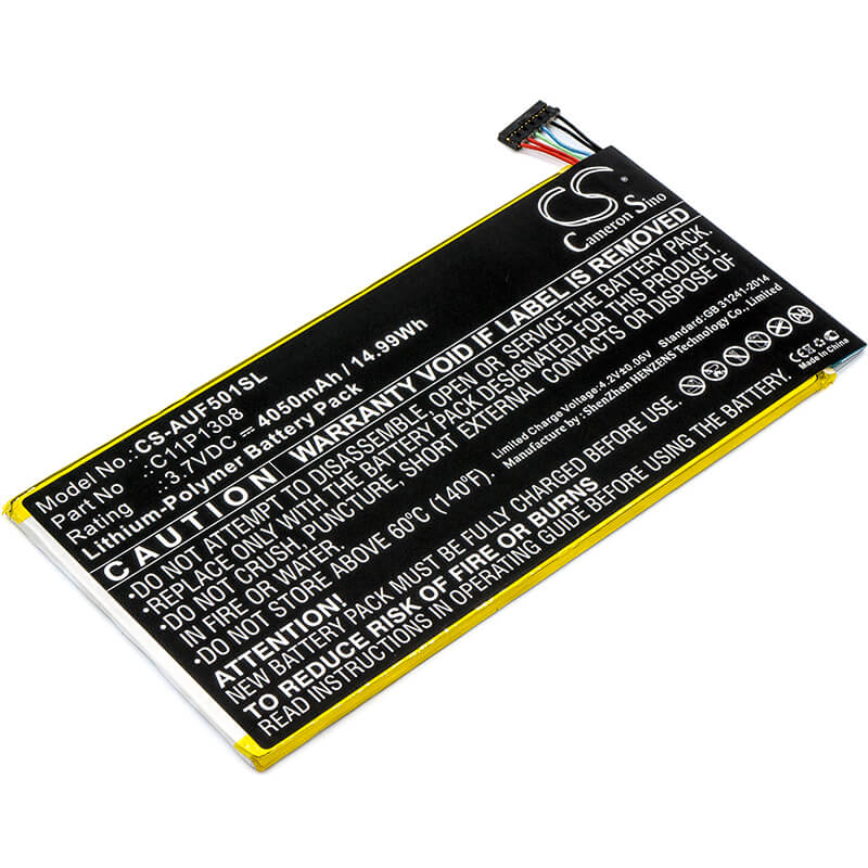 3.7V, 4050mAh, Li-Polymer Battery fits Asus, Transformer Pad Tf501t, Transformer Pad Tf502t, 14.985Wh