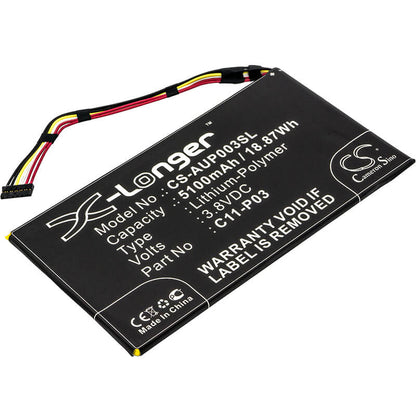 3.8V, 5100mAh, Li-Polymer Battery fits Asus, Padfone 2 (a68) Tablet, Padfone 2 Tablet, 19.38Wh