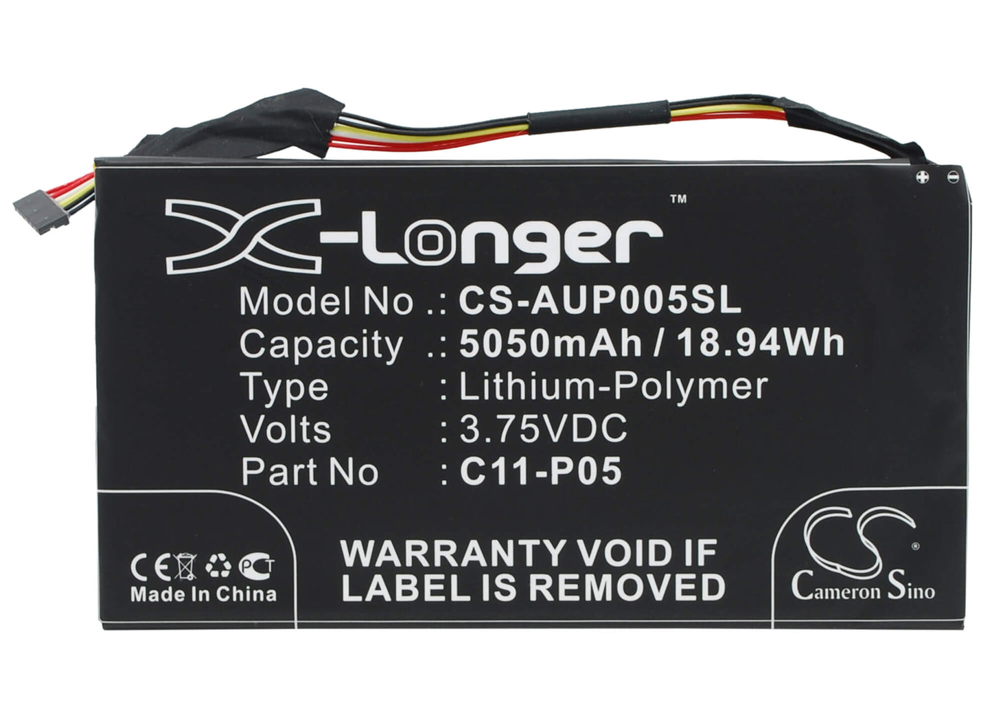 3.75V, 5050mAh, Li-Polymer Battery fits Asus, Padfone Infinity A80 10.1, Padfone Infinity A80 Tablet, 18.9375Wh