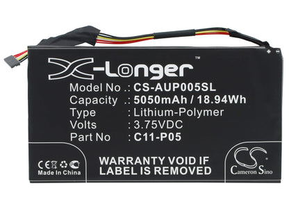 3.75V, 5050mAh, Li-Polymer Battery fits Asus, Padfone Infinity A80 10.1, Padfone Infinity A80 Tablet, 18.9375Wh