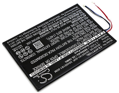 3.7V, 6800mAh, Li-Polymer Battery fits Htc, Jetstream, Jetstream 10.1, 25.16Wh