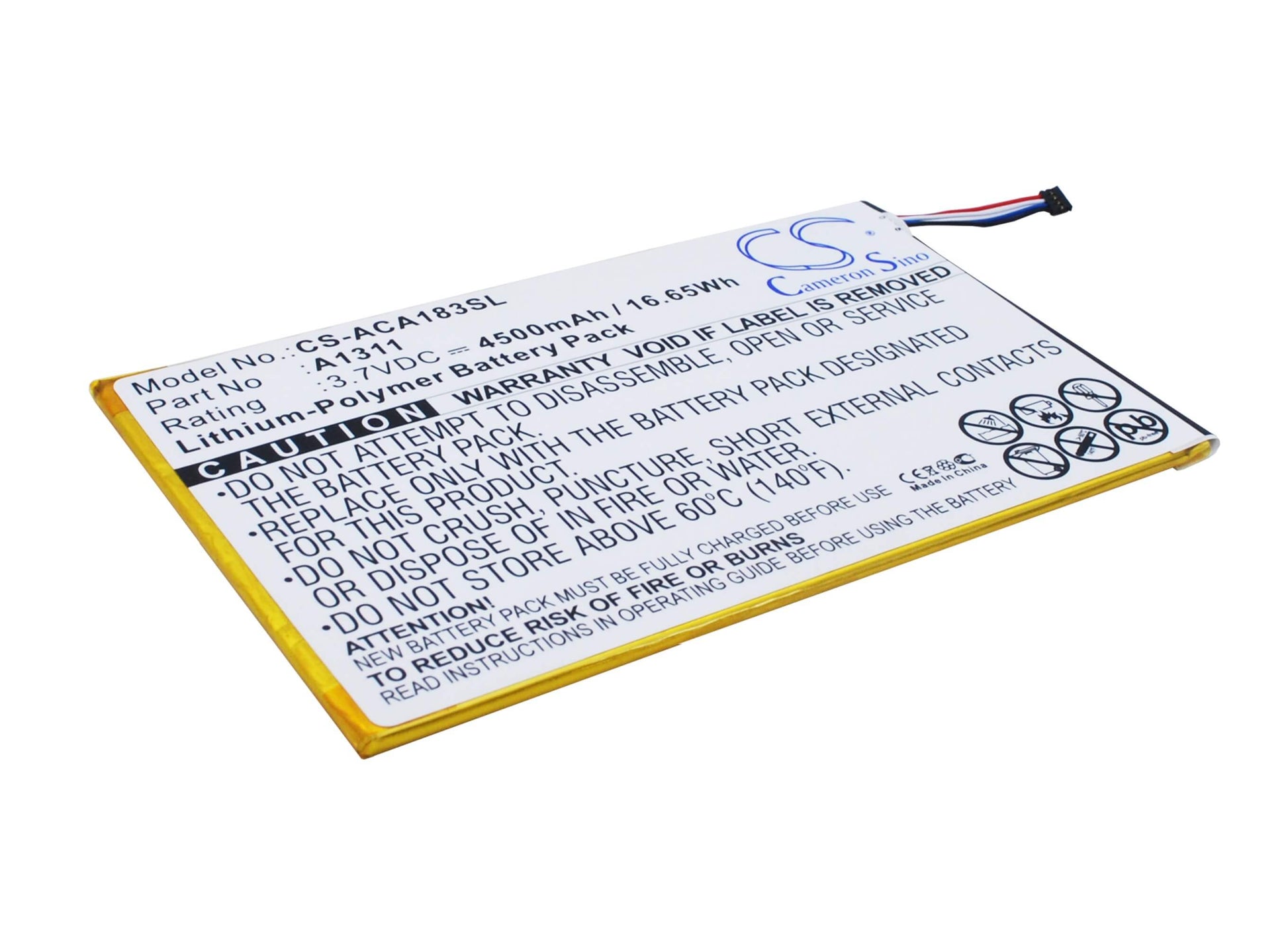 3.7V, 4500mAh, Li-Polymer Battery fits Acer, A1-830, A1-830-2csw-l16t, 16.65Wh