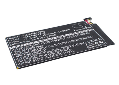 3.75V, 4200mAh, Li-Polymer Battery fits Asus, Me370tg, 15.75Wh