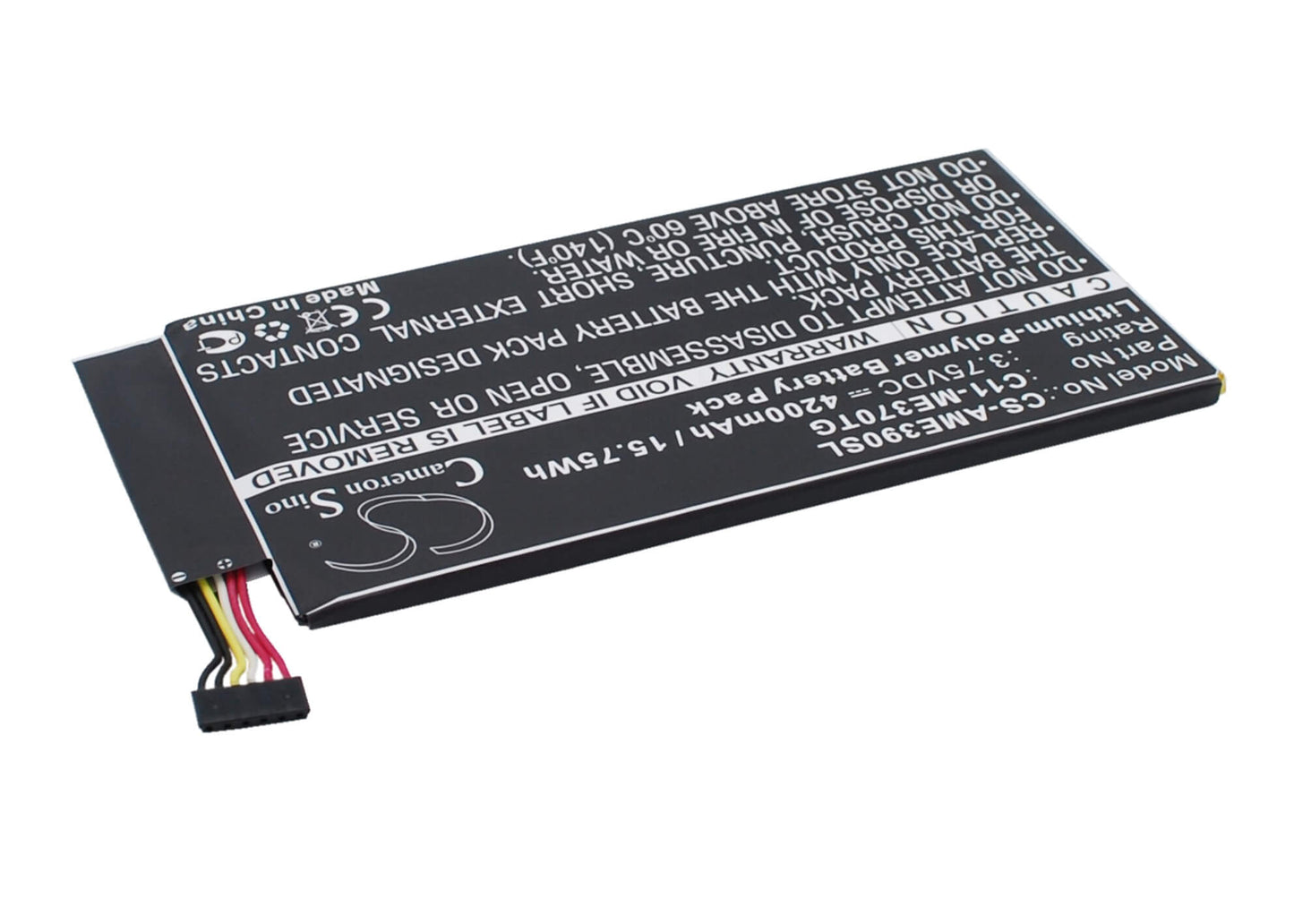 3.75V, 4200mAh, Li-Polymer Battery fits Asus, Me370tg, 15.75Wh