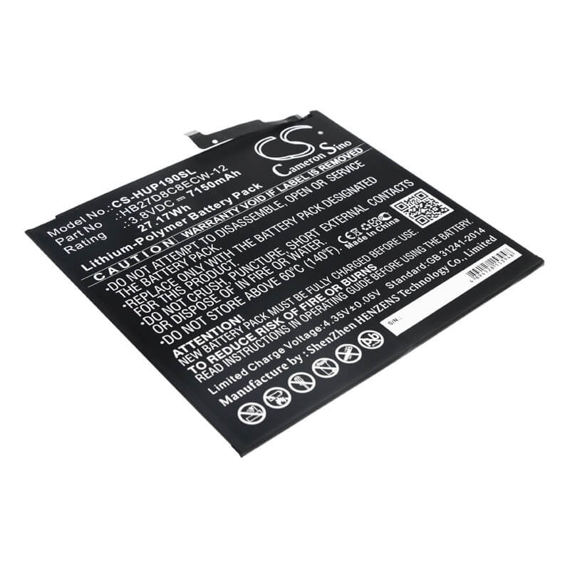 3.8V, 7150mAh, Li-Polymer Battery fits Huawei, Matepad Pro, Mrx-al09, 27.17Wh