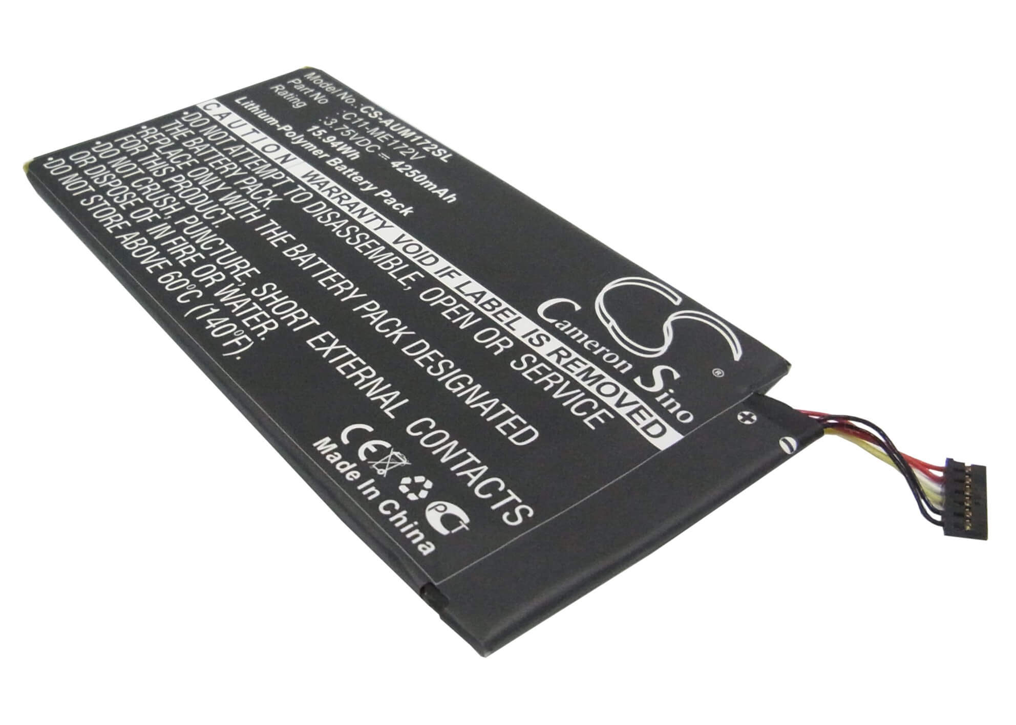3.75V, 4250mAh, Li-Polymer Battery fits Asus, Fonepad 7", K004, 15.9375Wh