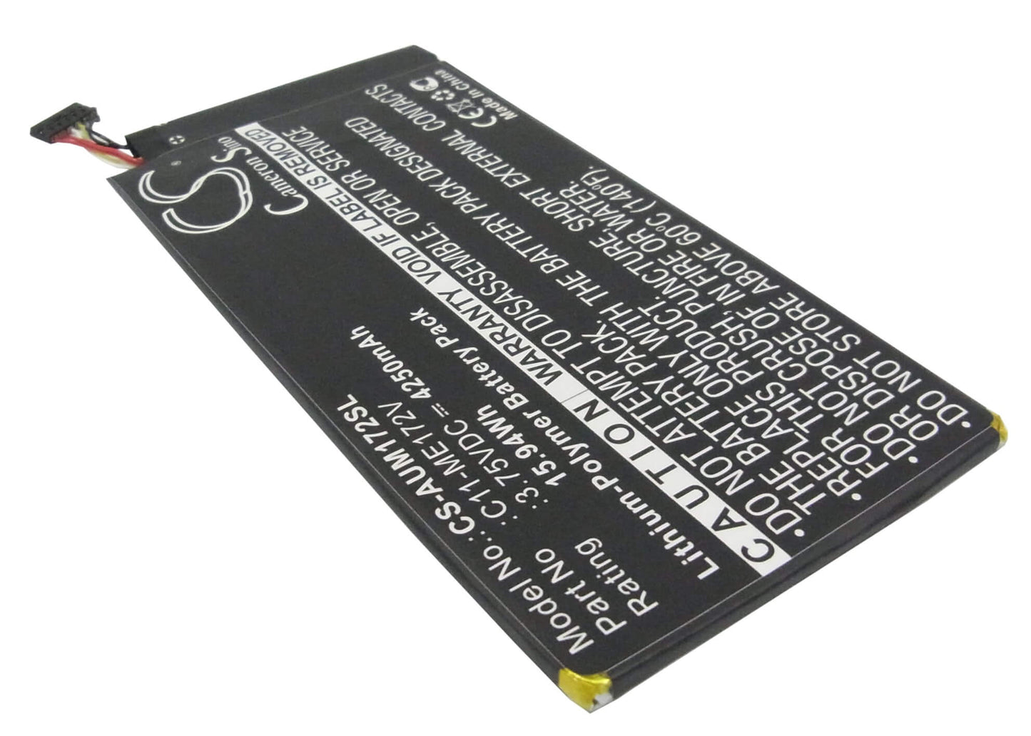 3.75V, 4250mAh, Li-Polymer Battery fits Asus, Fonepad 7", K004, 15.9375Wh