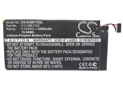3.75V, 4250mAh, Li-Polymer Battery fits Asus, Fonepad 7", K004, 15.9375Wh