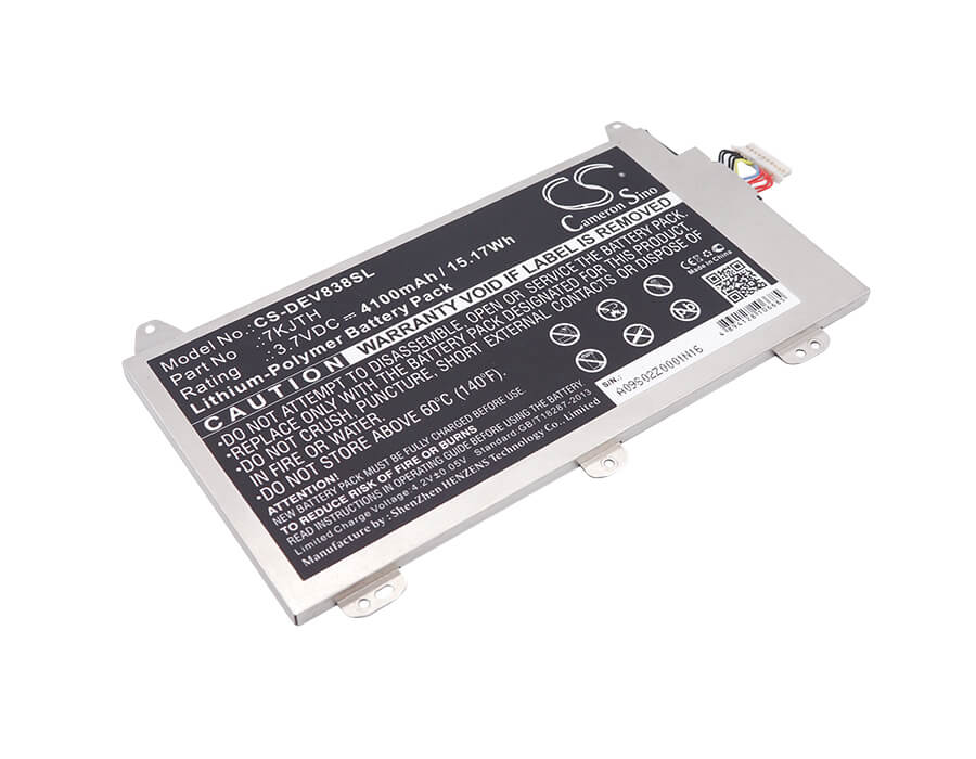3.7V, 4100mAh, Li-Polymer Battery fits Dell, Venue 8 Pro (3845) Tablet, Venue 8 Pro 3845, 15.17Wh
