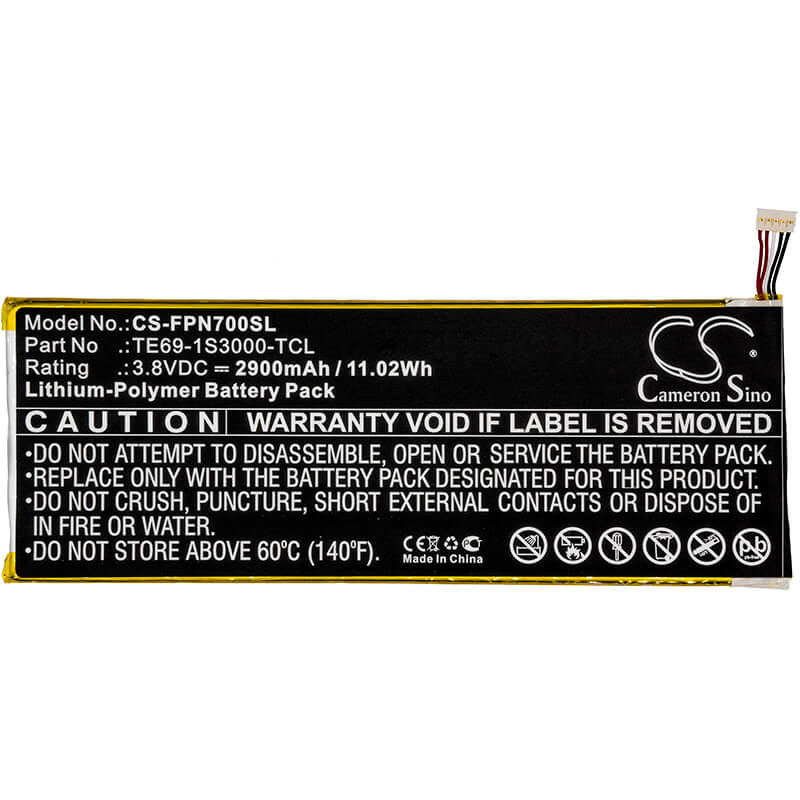 3.8V, 2900mAh, Li-Polymer Battery fits Fisherprice, Nabi 7, Nbfp07mkg, 11.02Wh