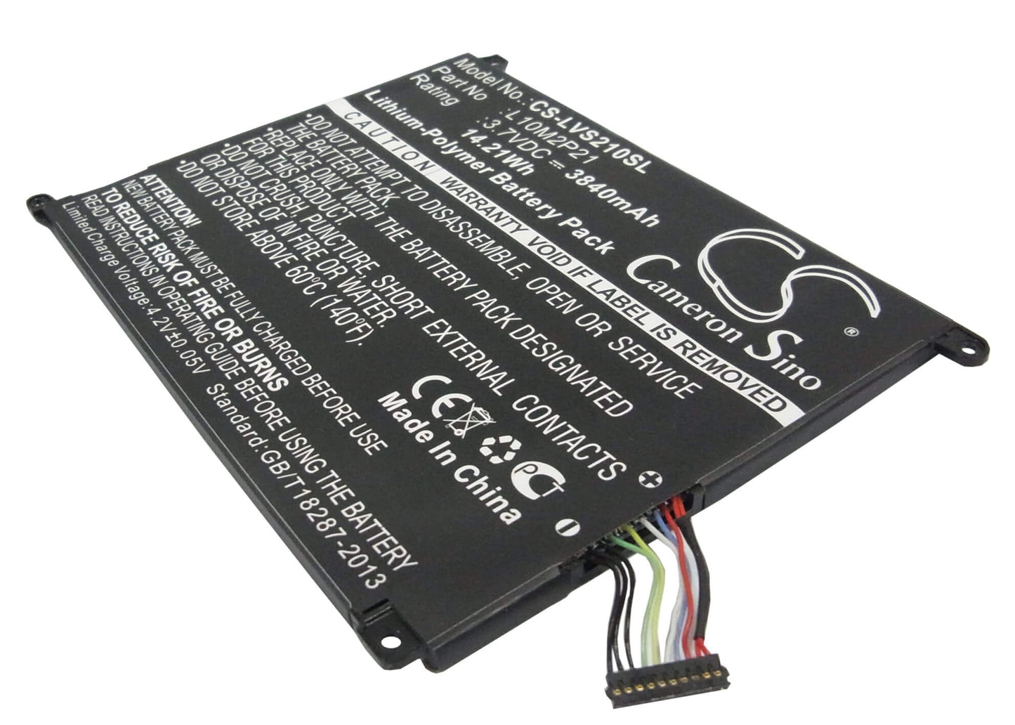 3.7V, 3840mAh, Li-Polymer Battery fits Lenovo, Ideapad S2007, Ideapad S2007a, 14.208Wh
