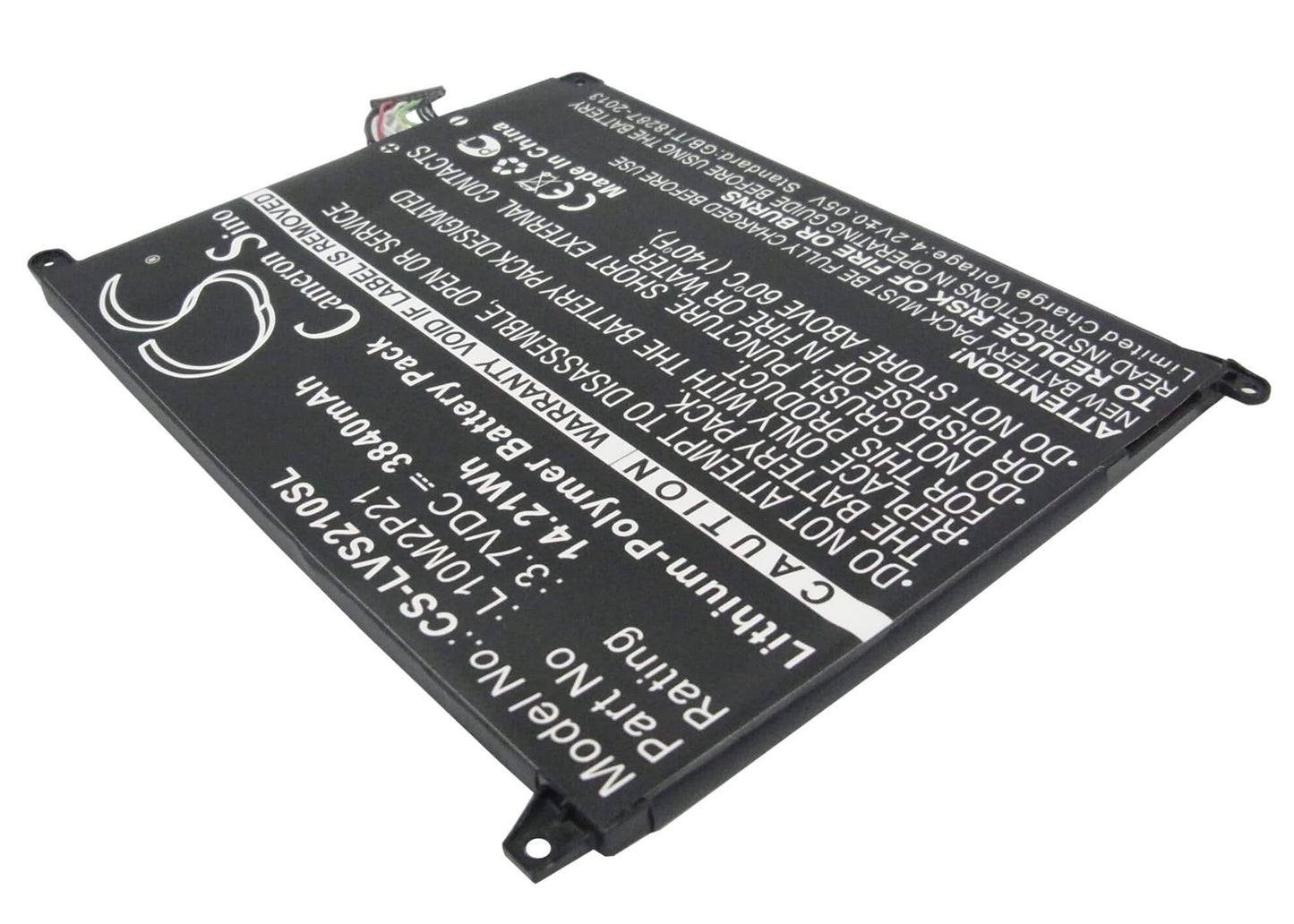 3.7V, 3840mAh, Li-Polymer Battery fits Lenovo, Ideapad S2007, Ideapad S2007a, 14.208Wh