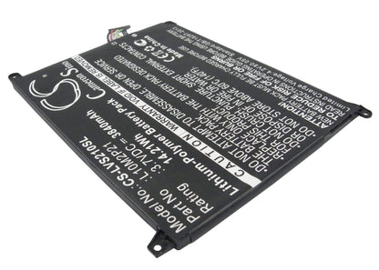 3.7V, 3840mAh, Li-Polymer Battery fits Lenovo, Ideapad S2007, Ideapad S2007a, 14.208Wh