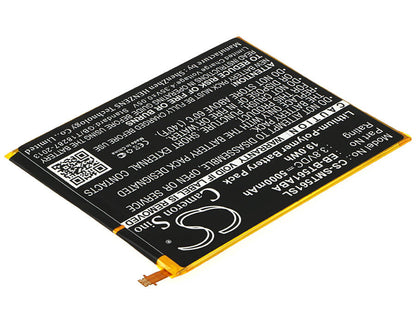 3.8V, 5000mAh, Li-Polymer Battery fits Samsung, Galaxy Tab E Nook Edition 9.6, Sm-t560, 19Wh