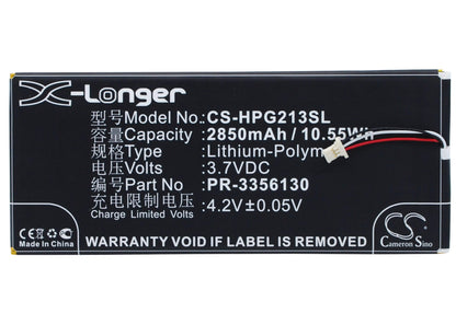 3.7V, 2850mAh, Li-Polymer Battery fits Hp, Slate 7 G2 1311, Slate 7 G2 1315, 10.545Wh