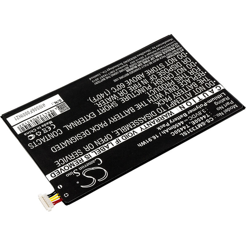 3.8V, 4450mAh, Li-Polymer Battery fits Samsung, Galaxy Tab 4, Galaxy Tab 4 8.0 Lte, 16.91Wh