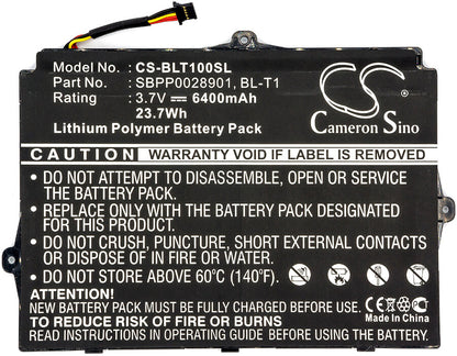 3.7V, 6400mAh, Li-Polymer Battery fits Lg, Optimus Pad L-06c, Optimus Pad V900, 23.68Wh