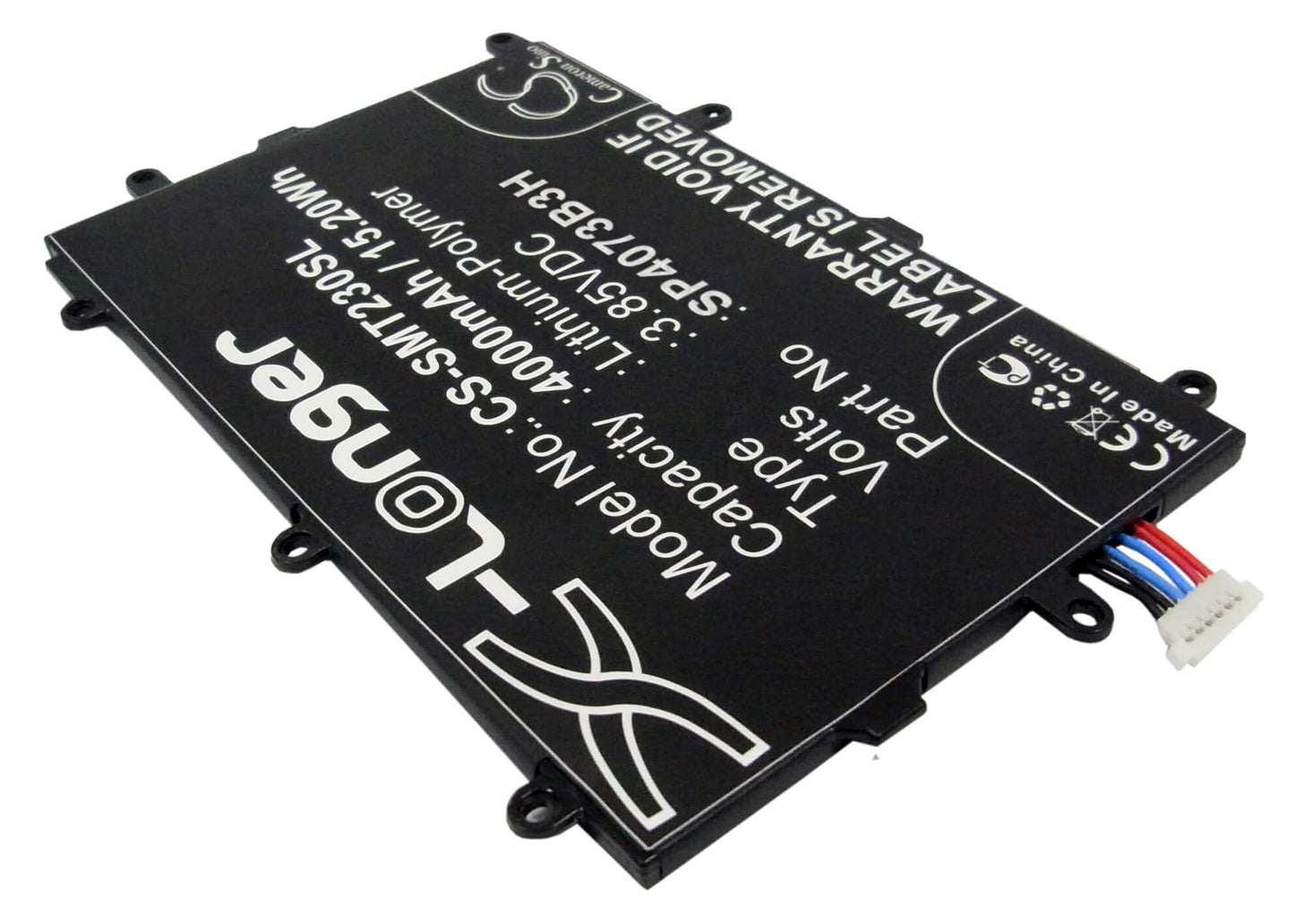 3.85V, 4000mAh, Li-Polymer Battery fits Samsung, Galaxy Tab4 7.0, Galaxy Tab4 7.0 3g, 15.4Wh