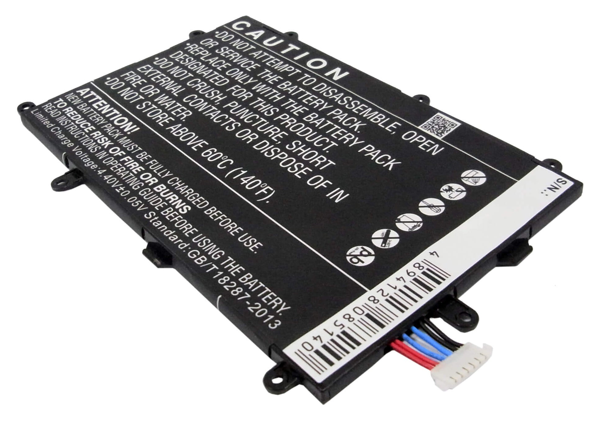 3.85V, 4000mAh, Li-Polymer Battery fits Samsung, Galaxy Tab4 7.0, Galaxy Tab4 7.0 3g, 15.4Wh