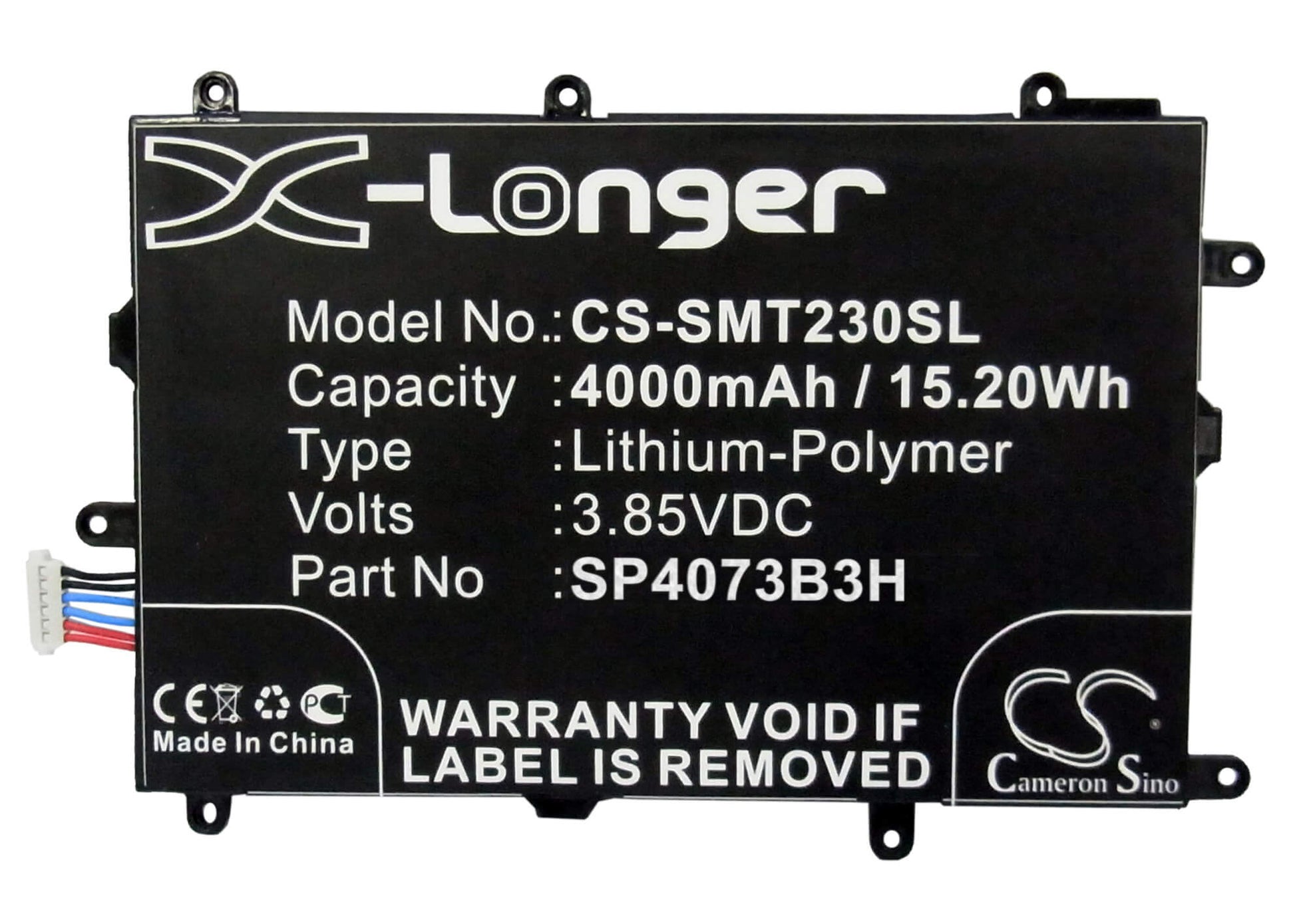 3.85V, 4000mAh, Li-Polymer Battery fits Samsung, Galaxy Tab4 7.0, Galaxy Tab4 7.0 3g, 15.4Wh