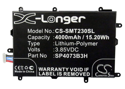 3.85V, 4000mAh, Li-Polymer Battery fits Samsung, Galaxy Tab4 7.0, Galaxy Tab4 7.0 3g, 15.4Wh