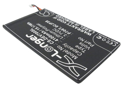 3.7V, 4100mAH, Li-Polymer Battery fits Dell, Venue 7, Venue 7 3740, 15.17Wh