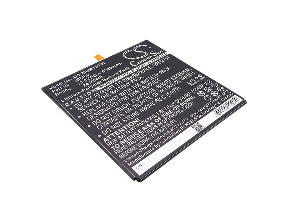 3.8V, 6500mAh, Li-Polymer Battery fits Xiaomi, A0101, A0101 16gb, 24.7Wh