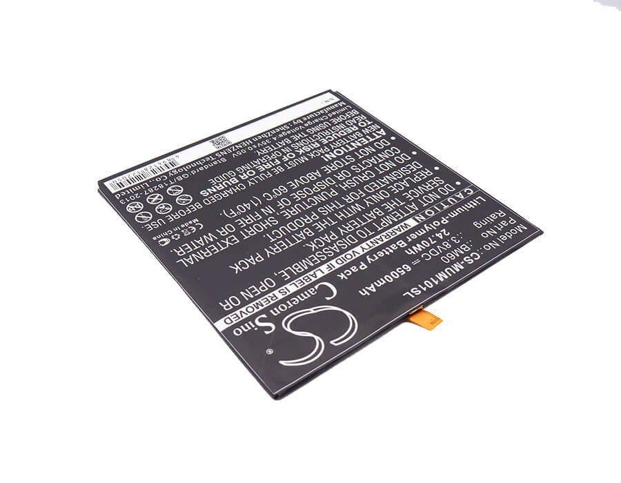 3.8V, 6500mAh, Li-Polymer Battery fits Xiaomi, A0101, A0101 16gb, 24.7Wh