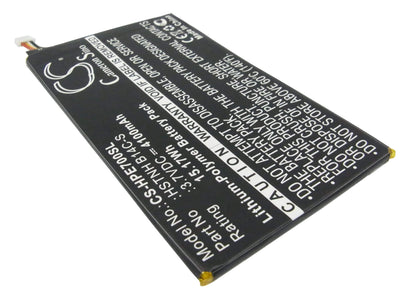 3.7V, 4100mAh, Li-Polymer Battery fits Hp, Slate 7 1800 Tablet, Slate 7 3g, 15.17Wh