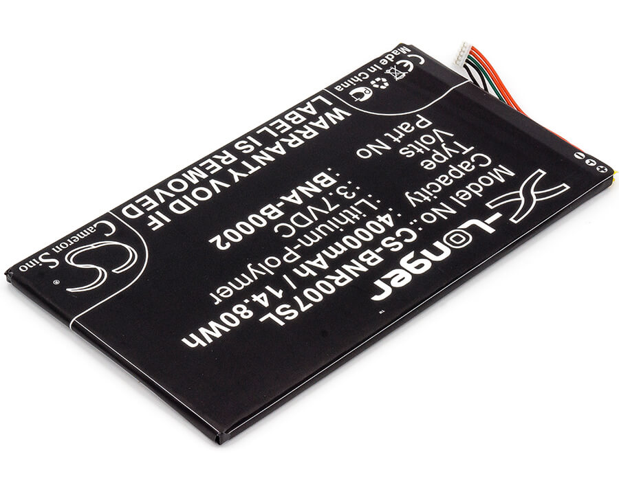 3.7V, 4000mAh, Li-Polymer Battery fits Barnes & Noble, Bnrv400, Bntv400, 14.8Wh