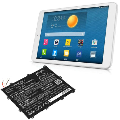 3.85V, 3950mAh, Li-Polymer Battery fits Alcatel, One Touch Pixi 3 8, Ot-8070, 15.2075Wh