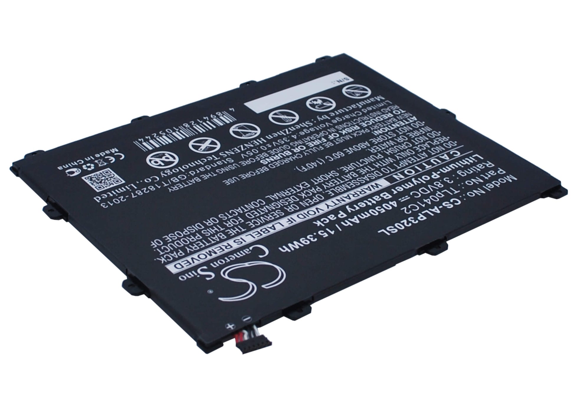 3.8V, 4050mAh, Li-Polymer Battery fits Alcatel, One Touch Hero 8, One Touch Pop 8, 15.39Wh
