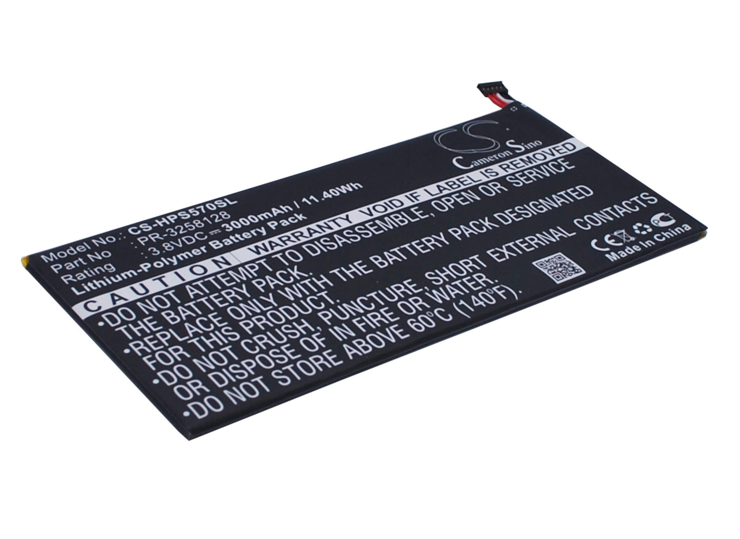 3.8V, 3000mAh, Li-Polymer Battery fits Hp, Stream 7 5700, Stream 7 5700ng, 11.4Wh