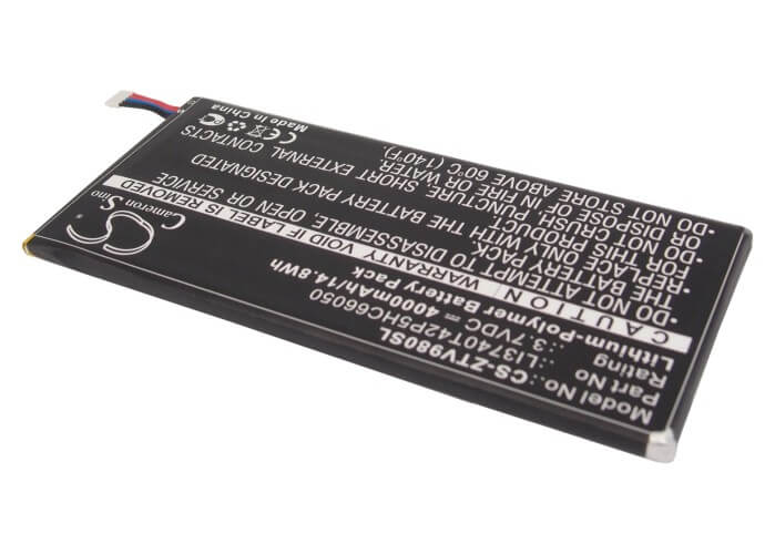 3.7V, 4000mAh, Li-Polymer Battery fits Zte, P98t, T98, 14.8Wh