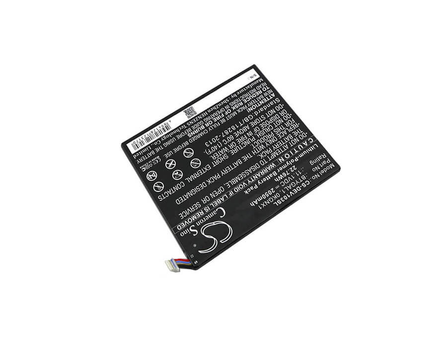 11.1V, 2050mAh, Li-Polymer Battery fits Dell, Streak 10 Pro, T03g, 22.755Wh