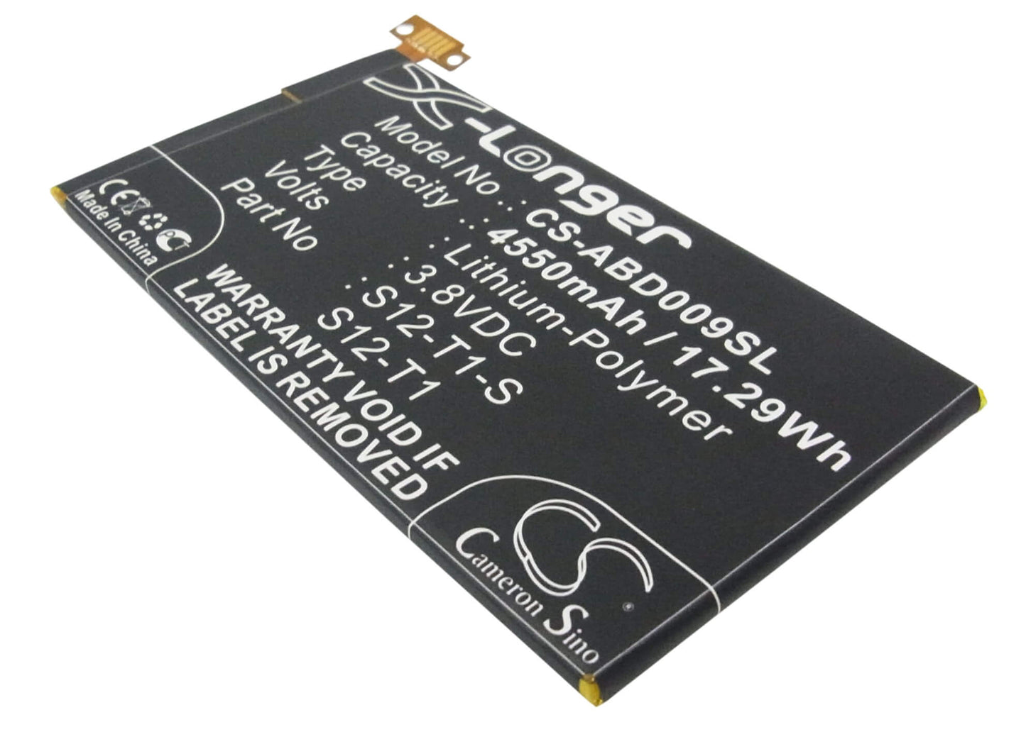3.8V, 4550mAh, Li-Polymer Battery fits Amazon, C9r6qm, Kindle Fire Hdx, 17.29Wh
