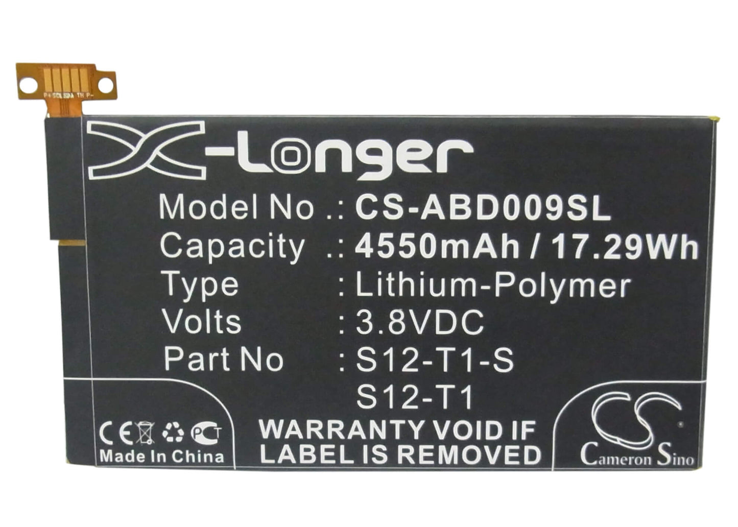 3.8V, 4550mAh, Li-Polymer Battery fits Amazon, C9r6qm, Kindle Fire Hdx, 17.29Wh