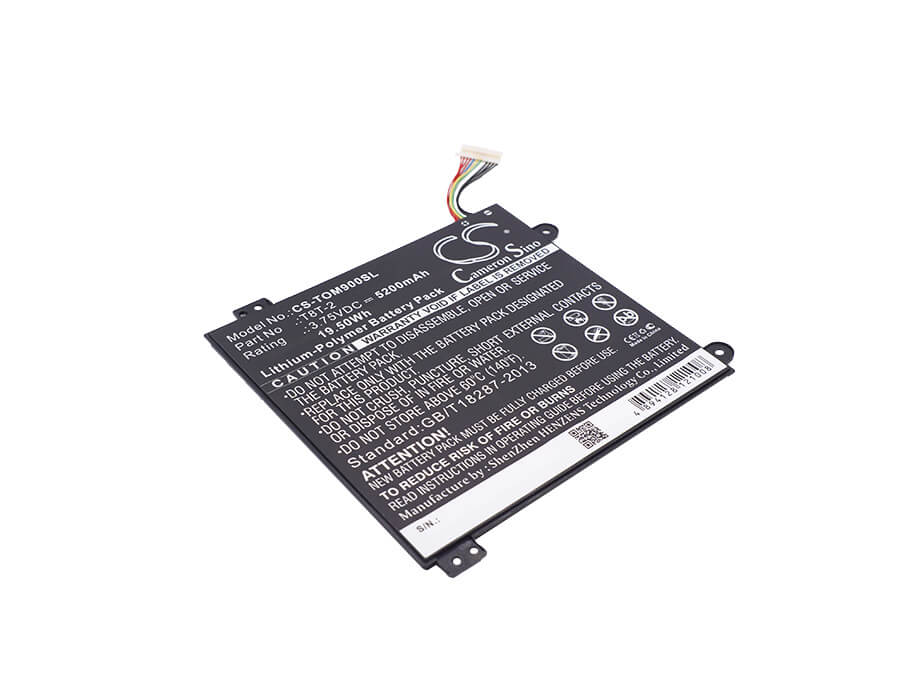 3.75V, 5200mAh, Li-ion Battery fits Toshiba, Satellite Click Mini L9w-b, Satellite Click Mini L9w-b 8.9, 19.5Wh