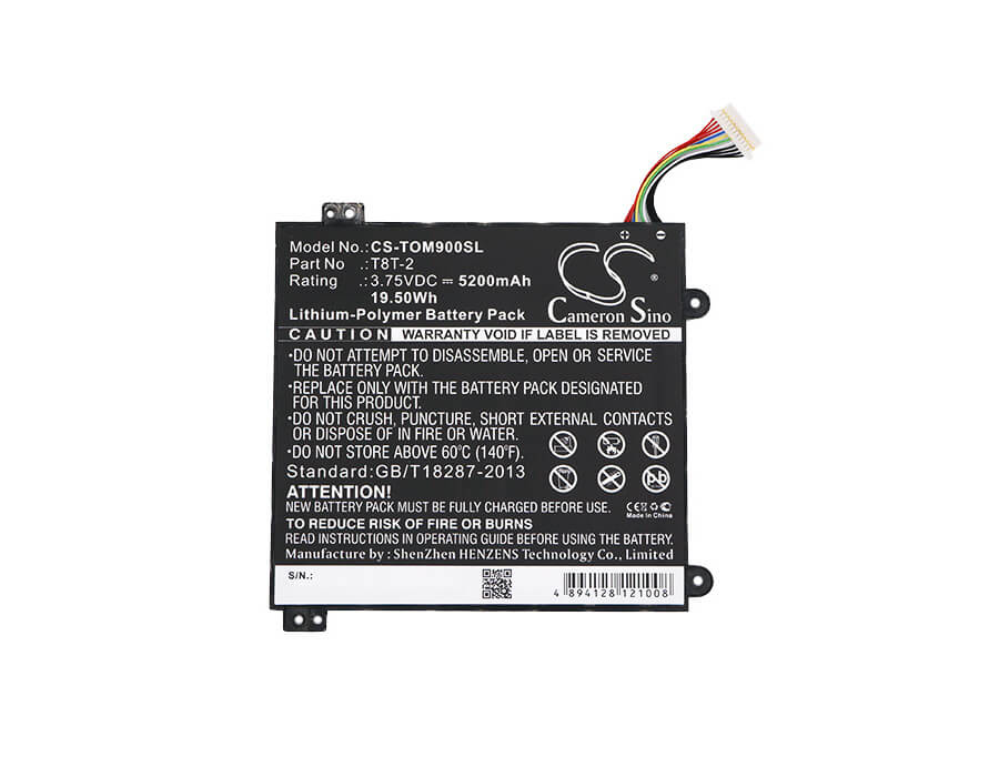 3.75V, 5200mAh, Li-ion Battery fits Toshiba, Satellite Click Mini L9w-b, Satellite Click Mini L9w-b 8.9, 19.5Wh
