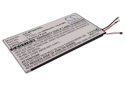 3.7V, 3950mAh, Li-Polymer Battery fits Motorola, Droid Xyboard 10.1, Mz609, 14.615Wh