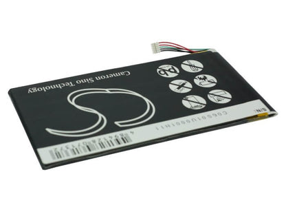 3.7V, 4000mAh, Li-Polymer Battery fits Huawei, Baggio2-u02a, Mediapad, 14.8Wh