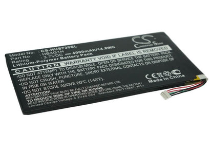 3.7V, 4000mAh, Li-Polymer Battery fits T-mobile, Springboard, 14.8Wh