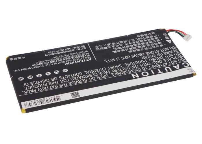 3.7V, 3400mAh, Li-Polymer Battery fits Zte, V72, V72a, 12.58Wh